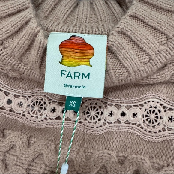 Farm Rio Cream Wavy Ruffle Sweater - Picture 7 of 8